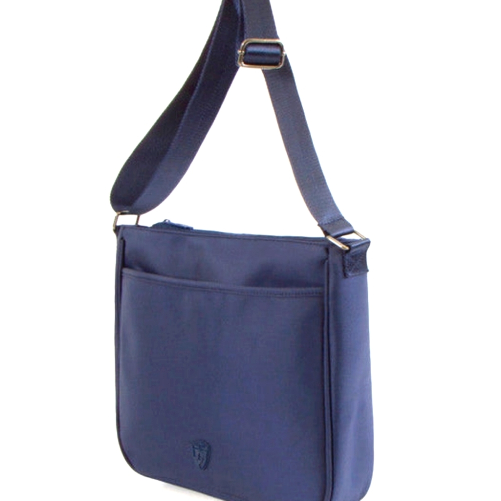 HEYS HiLite Dual Zip Navy Blue RFID Crossbody - THE ART OF MODERN TRAVEL…